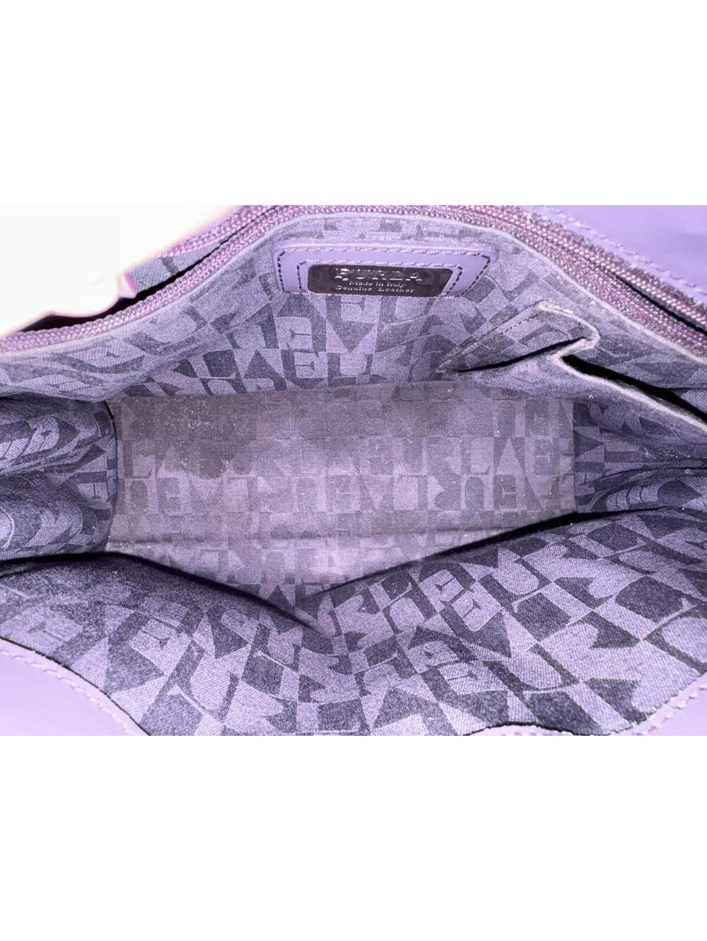 Furla Purple Leather Structured Tote Satchel Bag - Picture 6 of 7